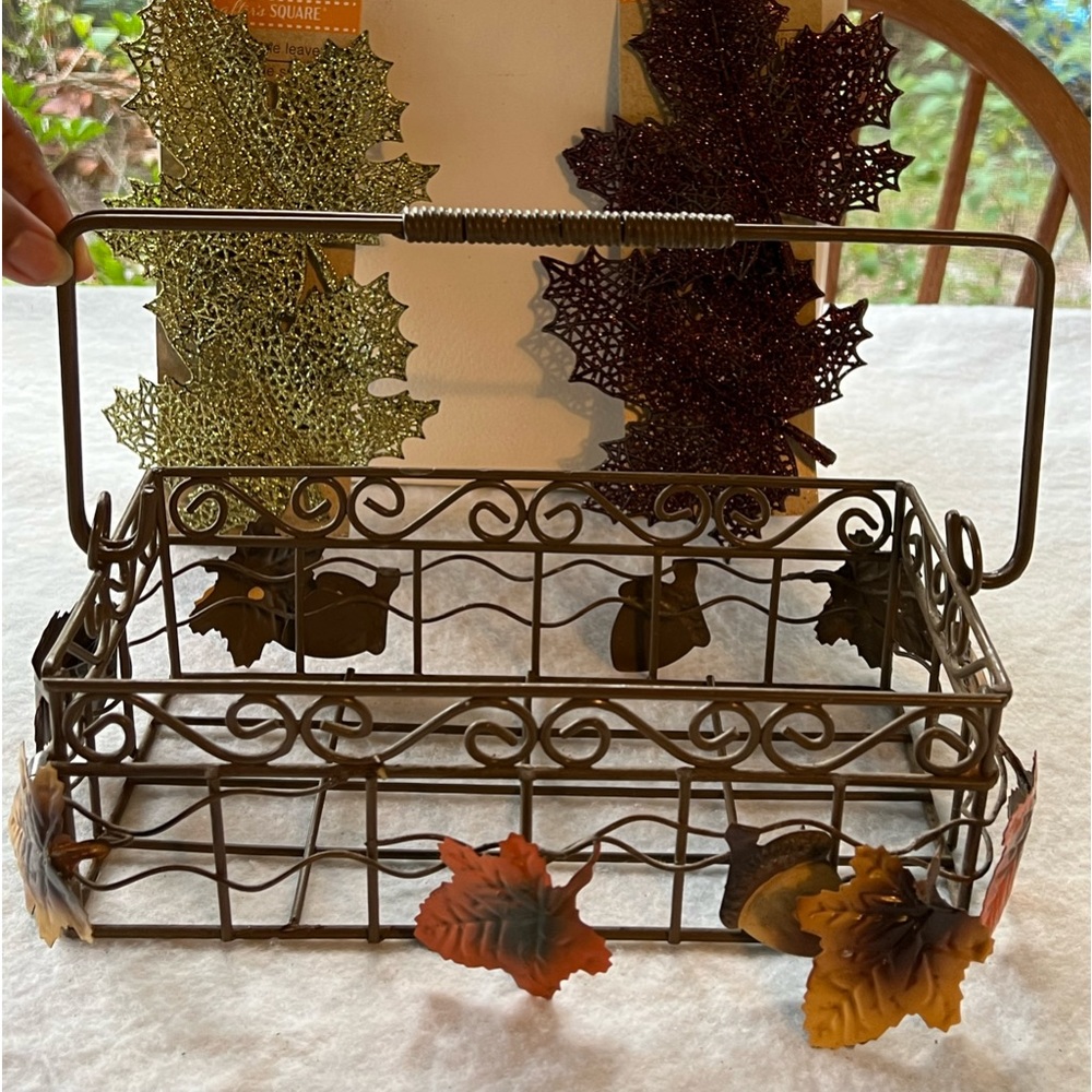 Table Decoration Metal Basket
